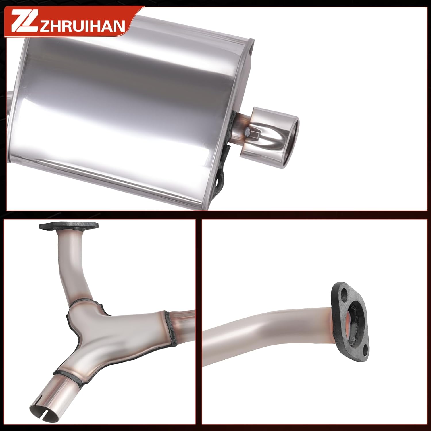 Exhaust Resonator Muffler Pipe System Replacement kit 2009-2013 Forester & 2008-2011 Impreza 2.5L H4 engine, OE: 603133/304116/602102/602103