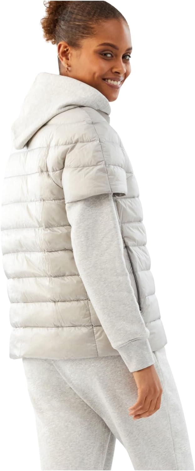 Martha Stewart Women’s Quilted Down Puffer Vest, Lightweight Short Sleeve Jacket with Pockets, Warm Winter Coat - Image 3