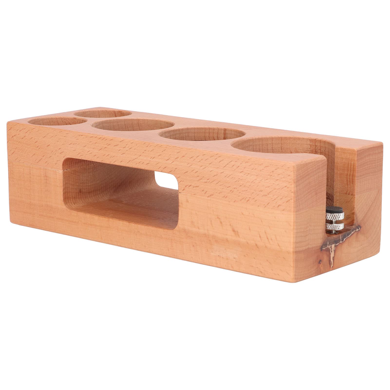 Naroote Supporto in Legno per Tamper da Caffè con Design Scanalato
