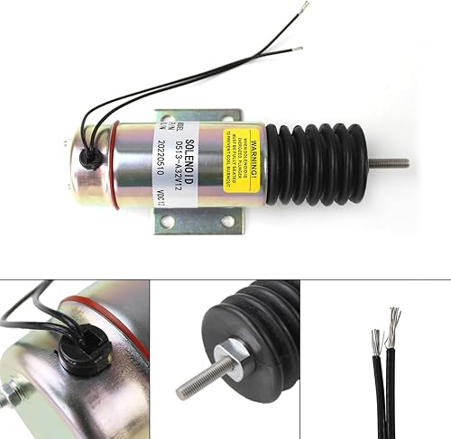 Miniatura 7 de D513-A32V12 2002-12E2U 2001-24E2U1 D513-B32V24 067599-000 12V Solenoide de apagado de combustible para Genie JLG Trombetta Electroválvula de parada