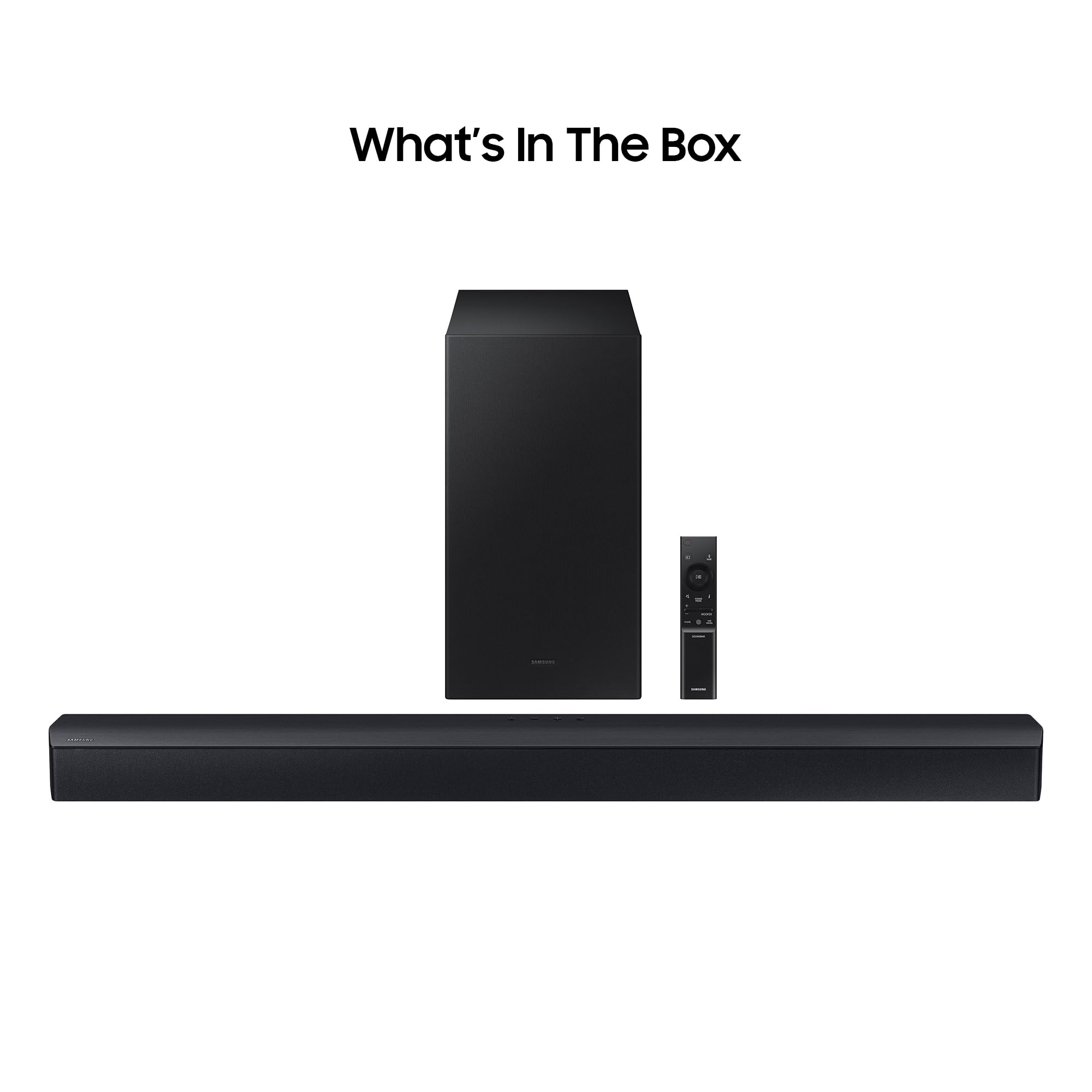 Samsung Barra de Sonido HW-C430/ZF Serie C, 3 Altavoces, subwoofer Incluido, Audio de 2.1 Canales, Adaptive Sound Lite, Negro 2023