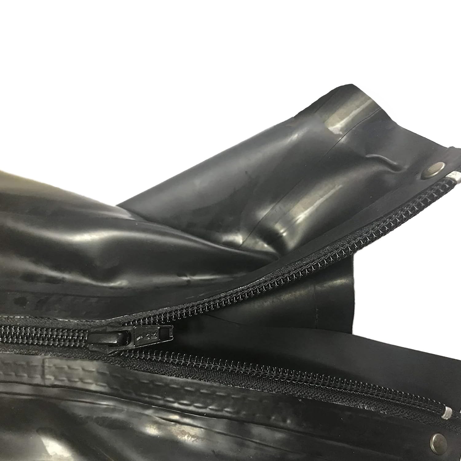 IOKUKI Cagoule en Latex Noir avec Trous pour Les Cheveux,Masque Unisexe en Latex Naturel avec Fermeture éclair Dans Le Dos