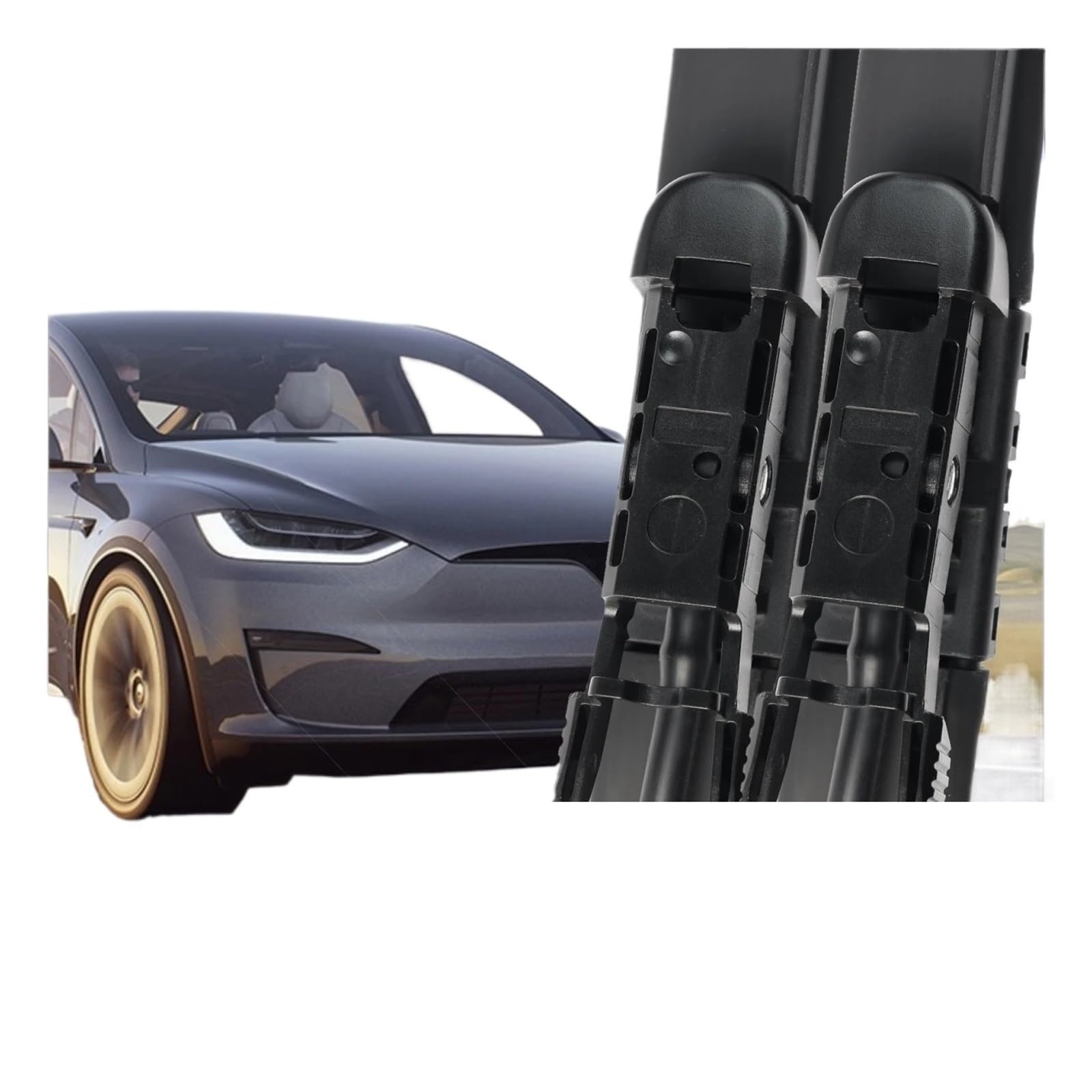 Spazzole tergicristallo per Tesla Model X | Spazzole tergicristallo anteriori con ugelli lavavetro per Tesla Model X 28"+18" 2015-2022