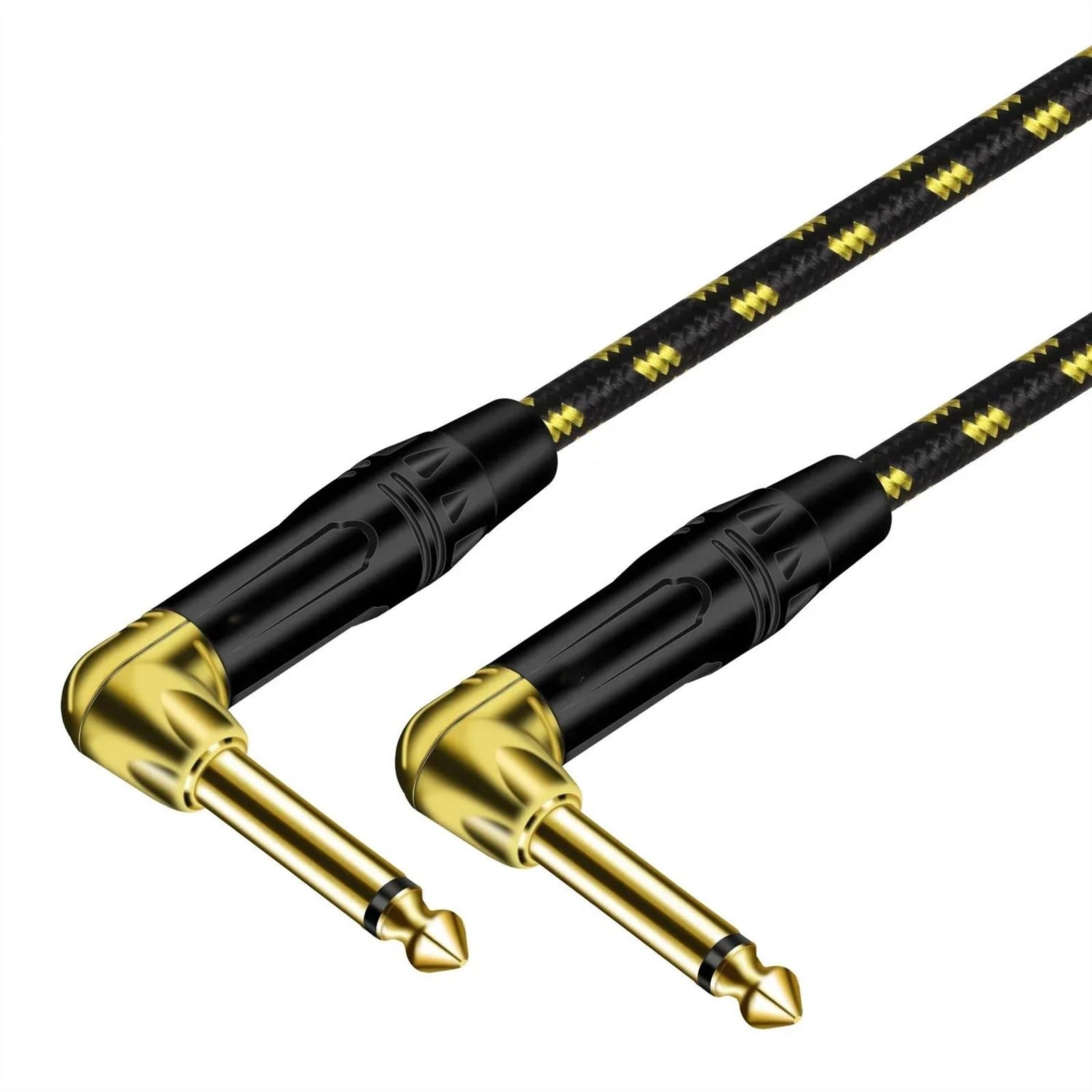 Cable De Audio De Guitarra Cable de guitarra en ángulo recto de 1/4" a 1/4": para guitarras eléctricas, bajos de bajo ruido y más (Color : 3, Size : 5m)
