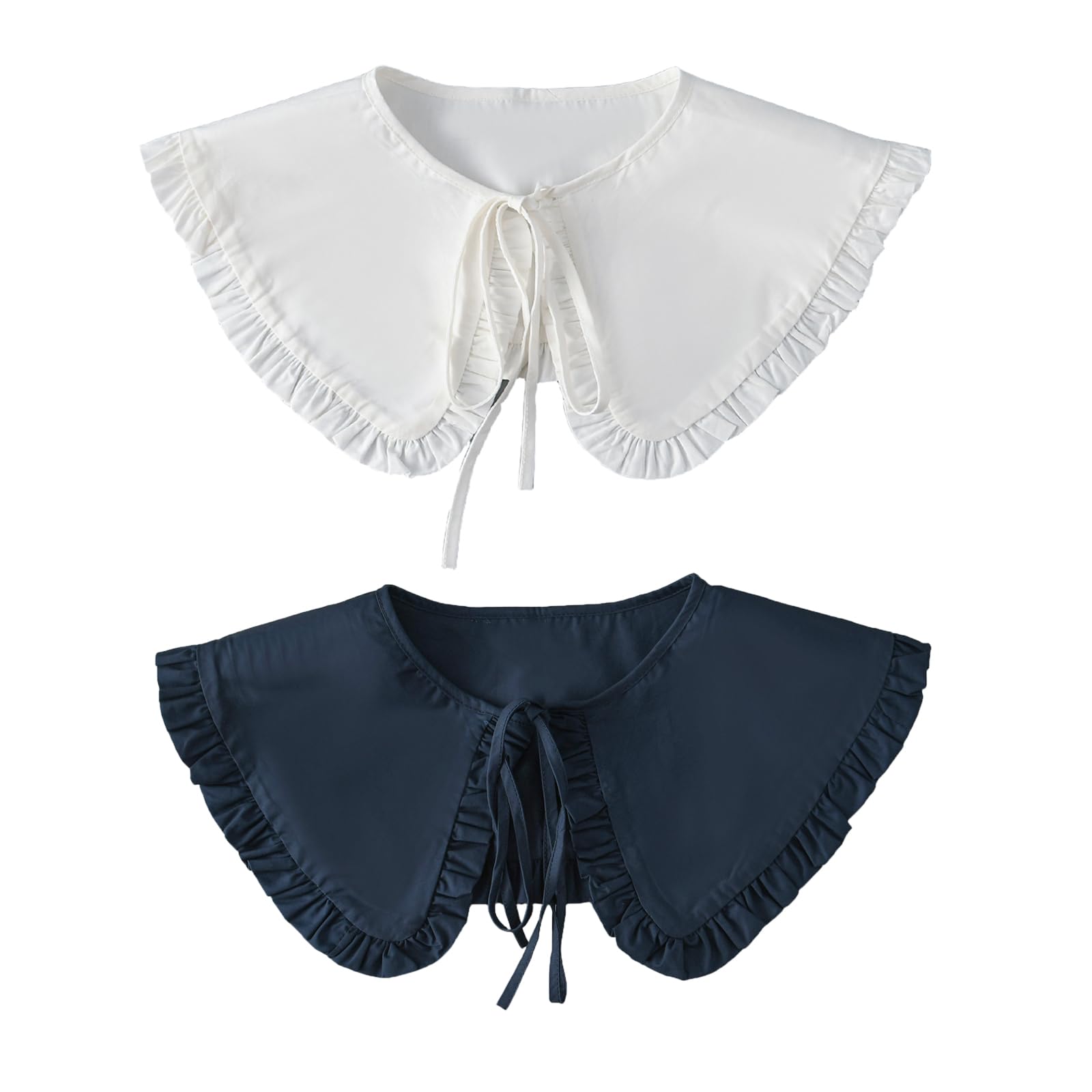 2 piezas desmontables con cuello falso, media camisa, cuello con volantes, cuello falso, cuello de vestido