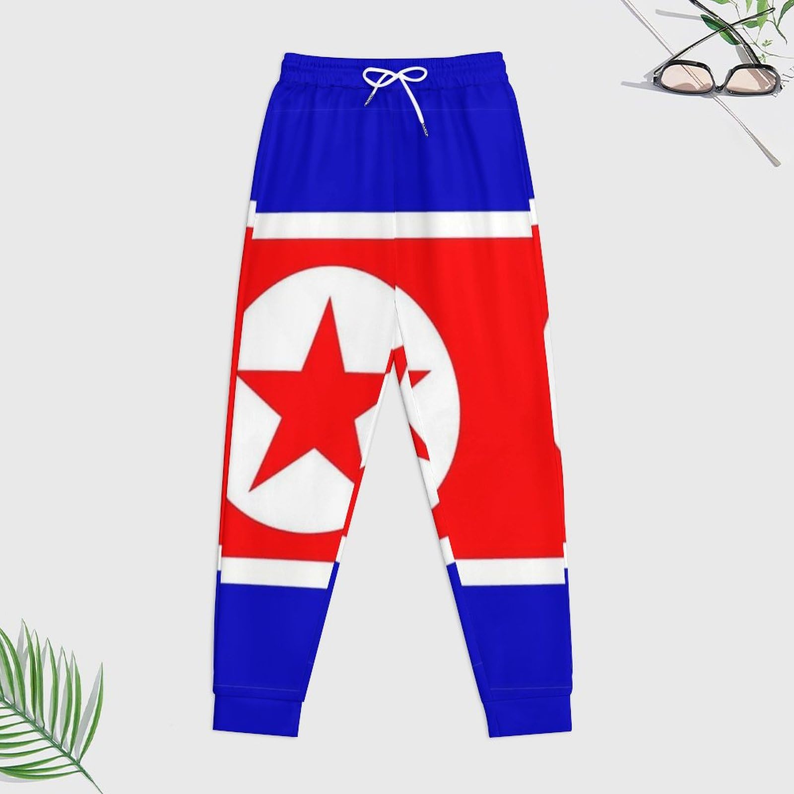 Tuta Da Uomo E Da Donna Set Completo Da 2 Pezzi Tuta Da Ginnastica Novità Stampa Bandiera Della Corea Del Nord Felpa Con Cappuccio A Maniche Lunghe Jogger Pantaloni Della Tuta Set Completo Da Salotto