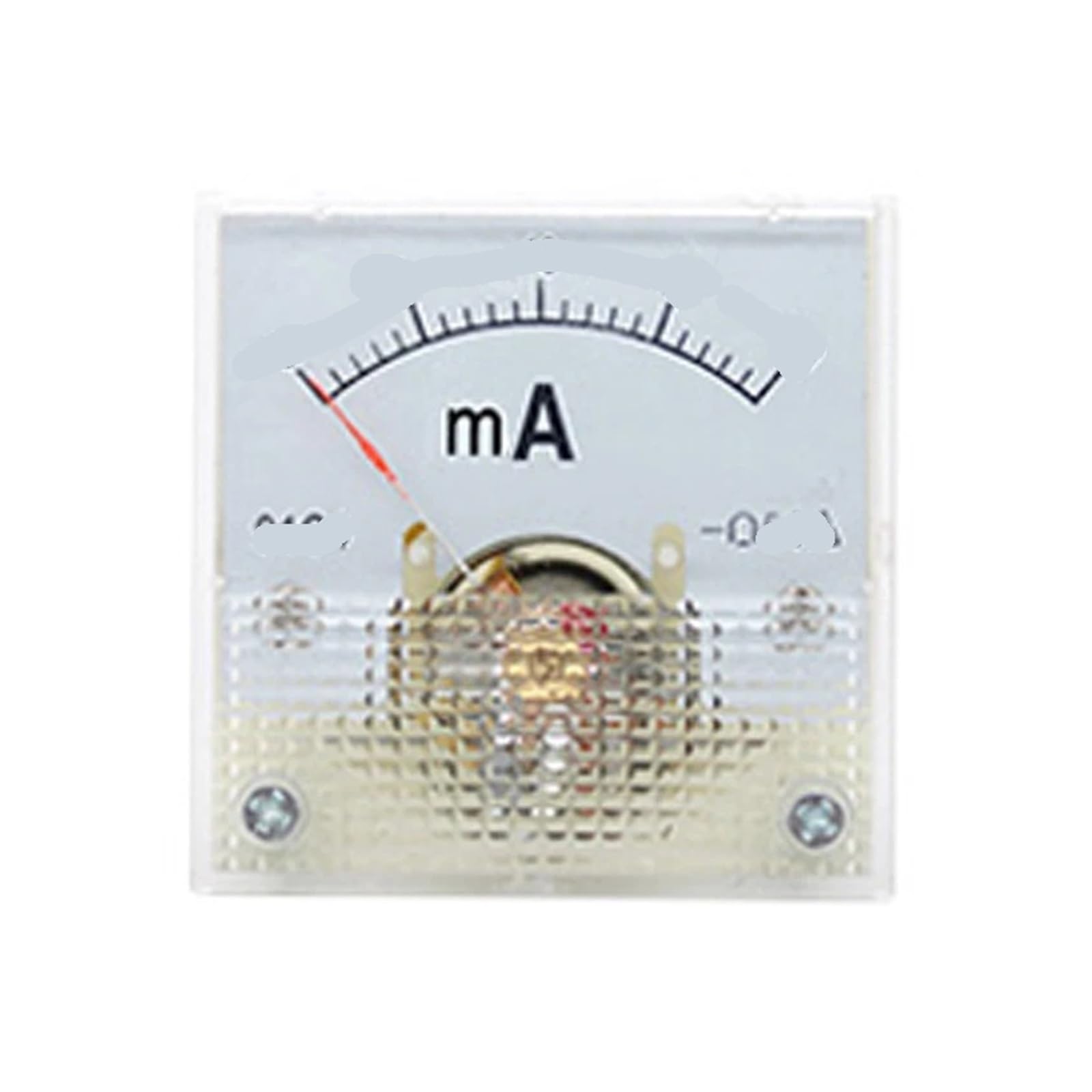 Ampèremètre 91C4 mA analogique 45x45mm de mesure de courant 20mA continu pour tableau électricien