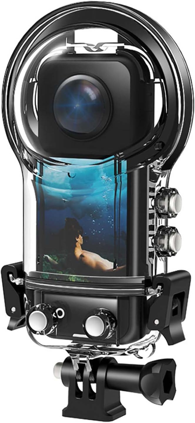 Dive Case for Insta360 X5 Panoramic Camera, 131FT/40M Underwater Housing Shell Diving Waterproof Case for Insta360 X5 Camera Accessories with Lens Cap & Adapter
