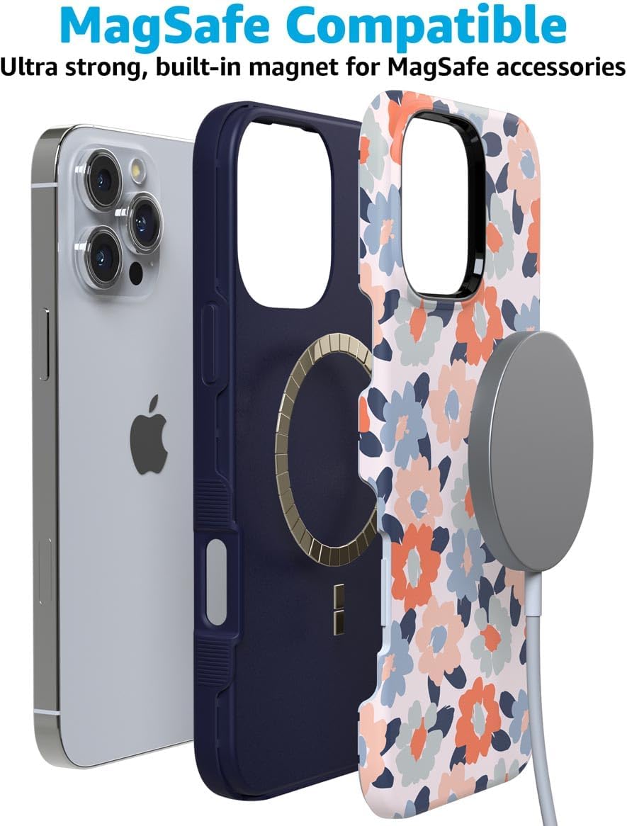 Casely iPhone 16 Pro Max Case | Field of Flowers | Pastel Floral | Bold Protective Design | Compatible with MagSafe - Image 7