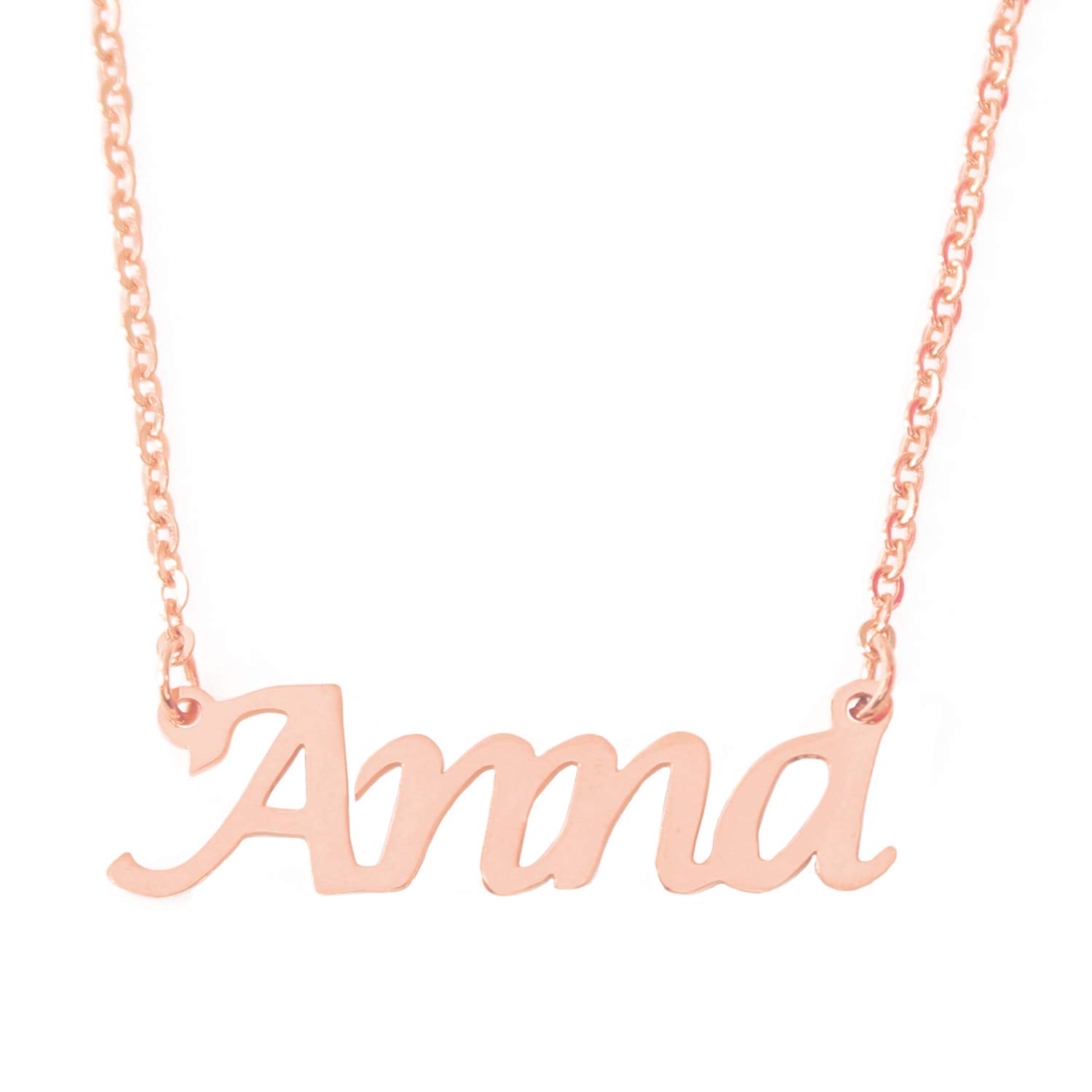 Buy Anna Name Necklace - 18ct Rose Gold 