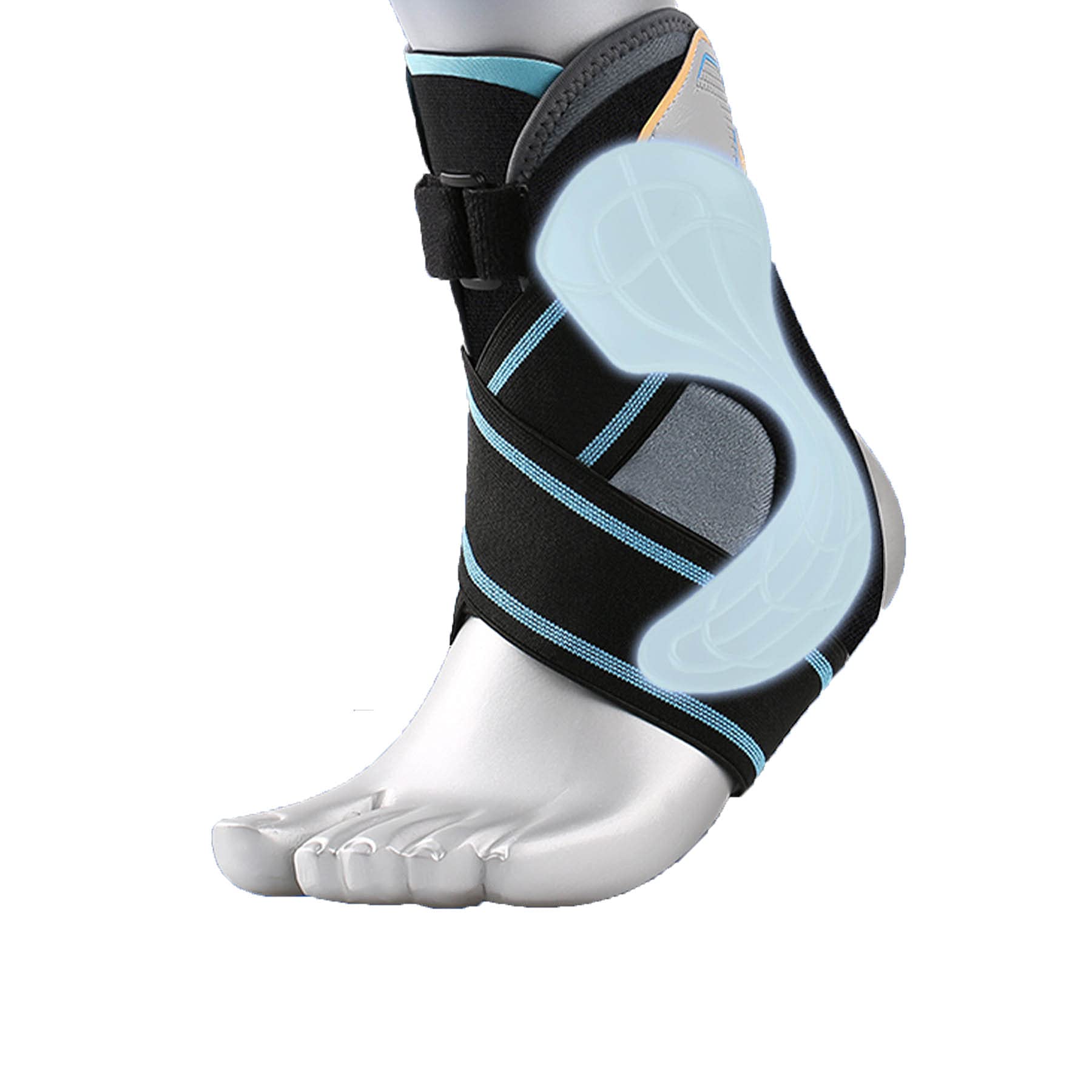Soporte para Tobillo Soporte Interior Exterior para Aliviar el Dolor Recuperación de Lesiones Tendinitis Esguince Sguince Soporte Posoperatorio con Yeso Protección ​contra Lesiones,Lager
