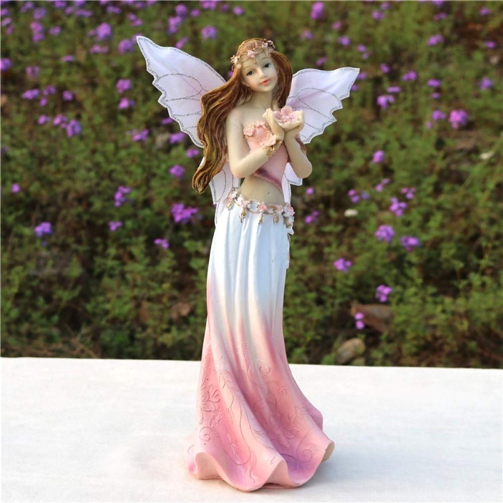 Fée fleur miniature en résine OwKay, un art artisanal raffiné pour décoration de comptoir