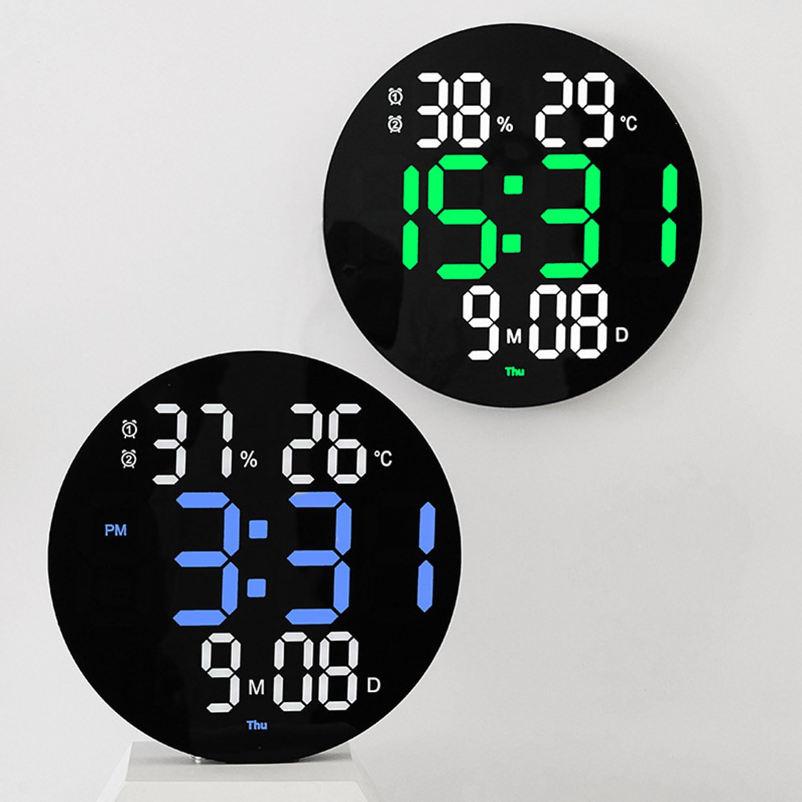 Reloj Despertador LED Moderno con Control Remoto, Pantalla de 10 Pulgadas, Reloj de Pared Digital de fácil Lectura, Pantalla Clara