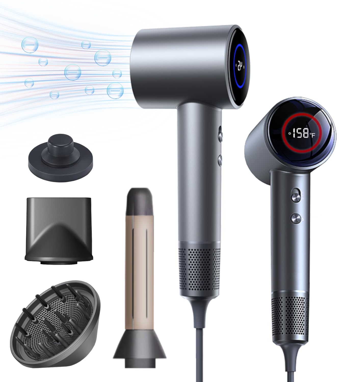 Hair Dryer, 160000 RPM High Speed Professional Blow Dryer Negative