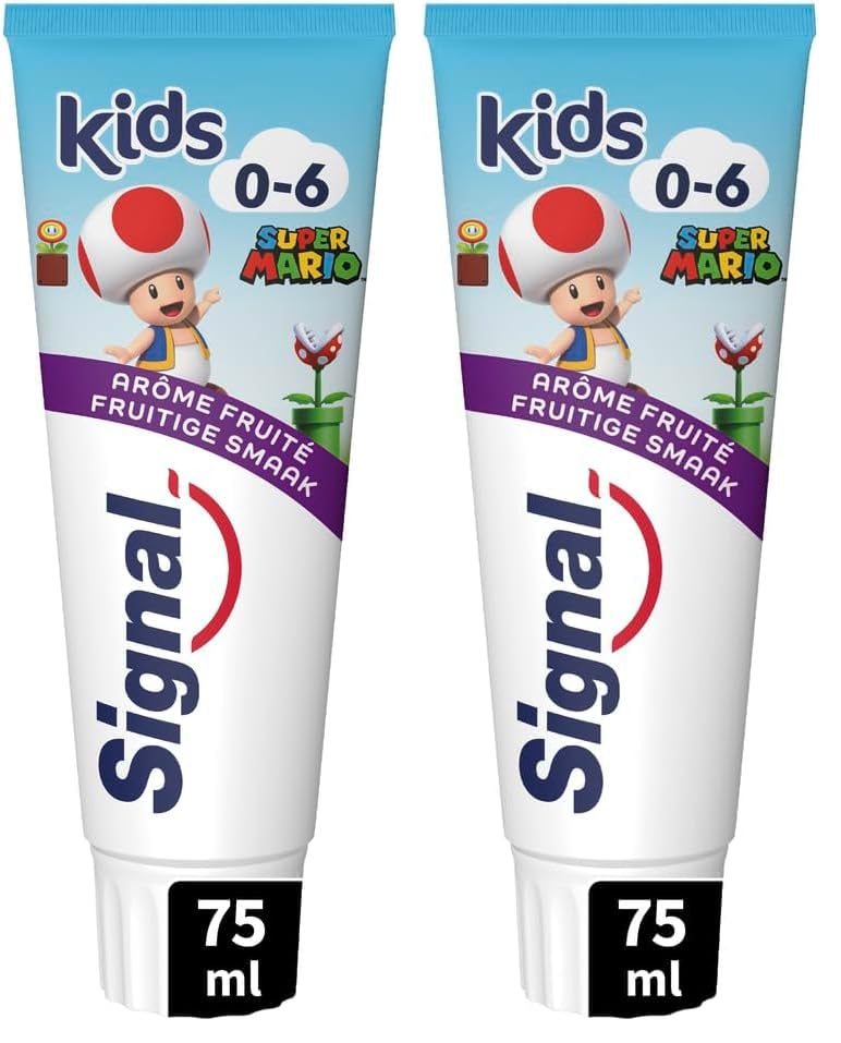 Signal Dentifrice Enfant Arôme Fruité 0-6 ans 75ml (Lot de 2)