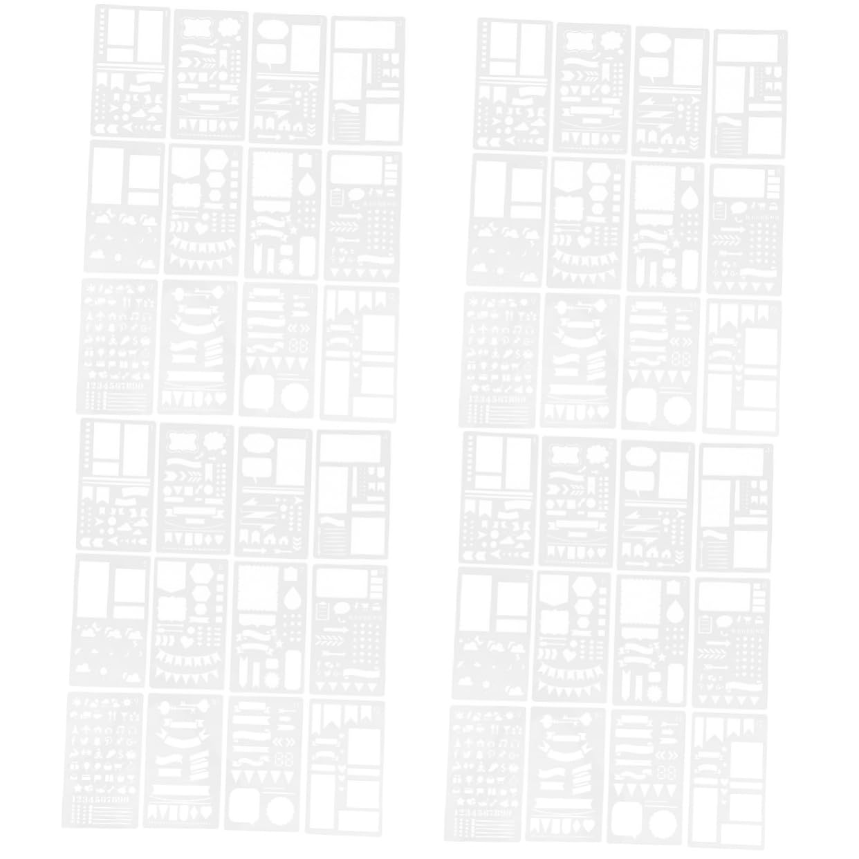 Artibetter 4 Set Modello di Pittura Stencil per Mestieri Numero di Grandi Dimensioni Stencil per Pittura per Artigianato Scrapbook Stencil L'animale Domestico 12 Pezzi * 4