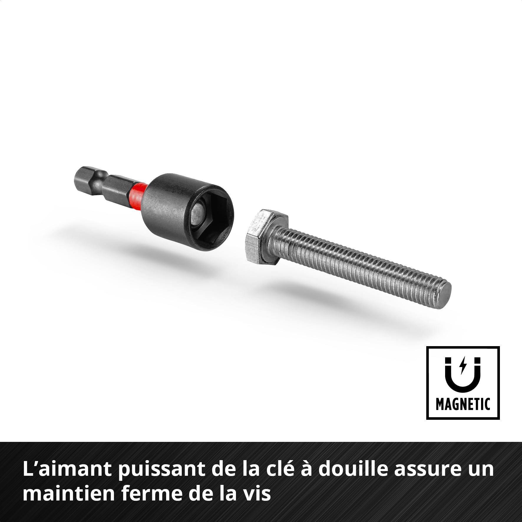 Einhell M-CASE 38 pièces impact-Bit Set 25 mm 50 mm 90 mm douilles 6 pans porte-embout 60 mm boîte rangement