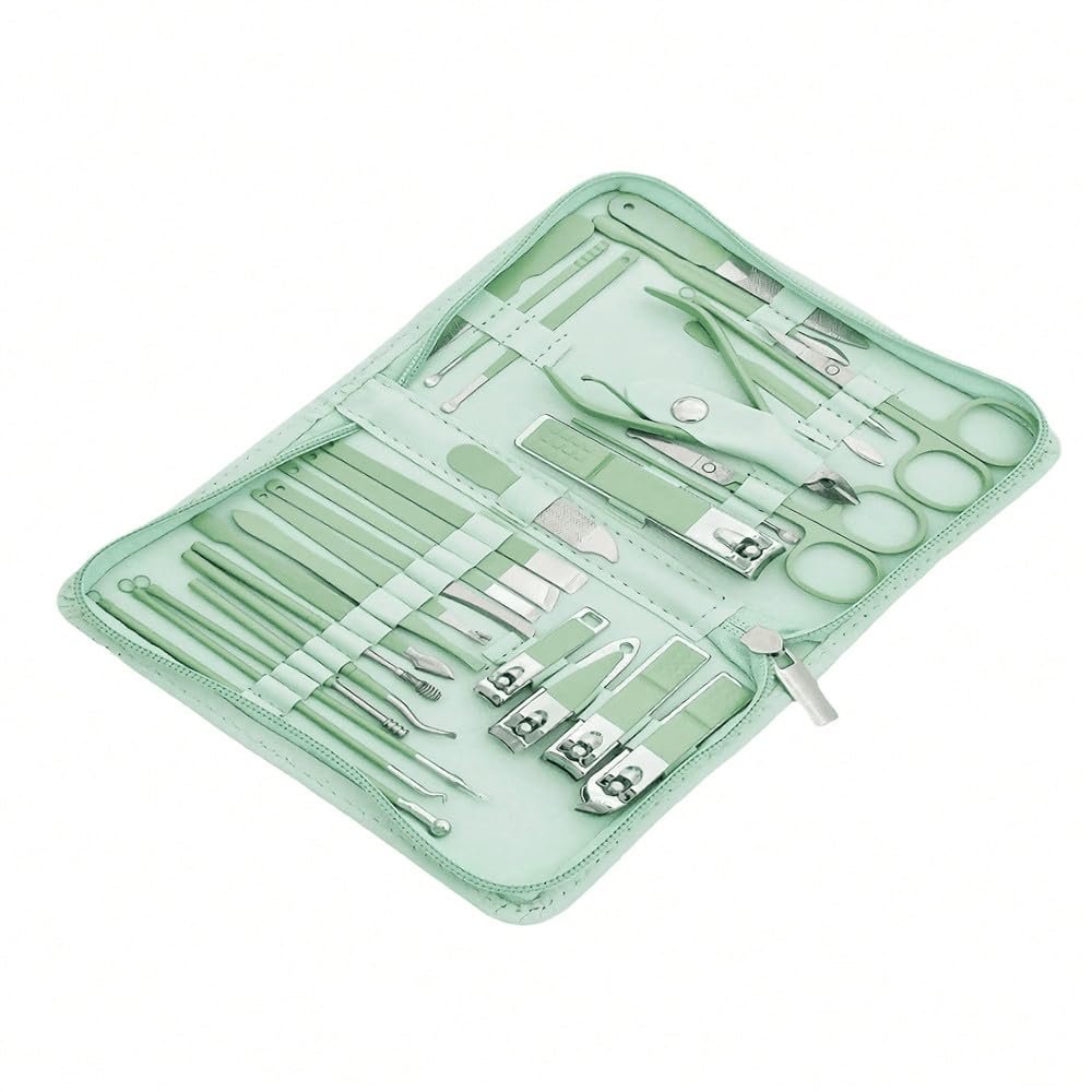 Zestaw do manicure Professional, obcinacz do paznokci, zestaw do pedicure, zestaw do pielęgnacji ze stali nierdzewnej, nożyczki do paznokci u stóp, zestaw 30 elementów