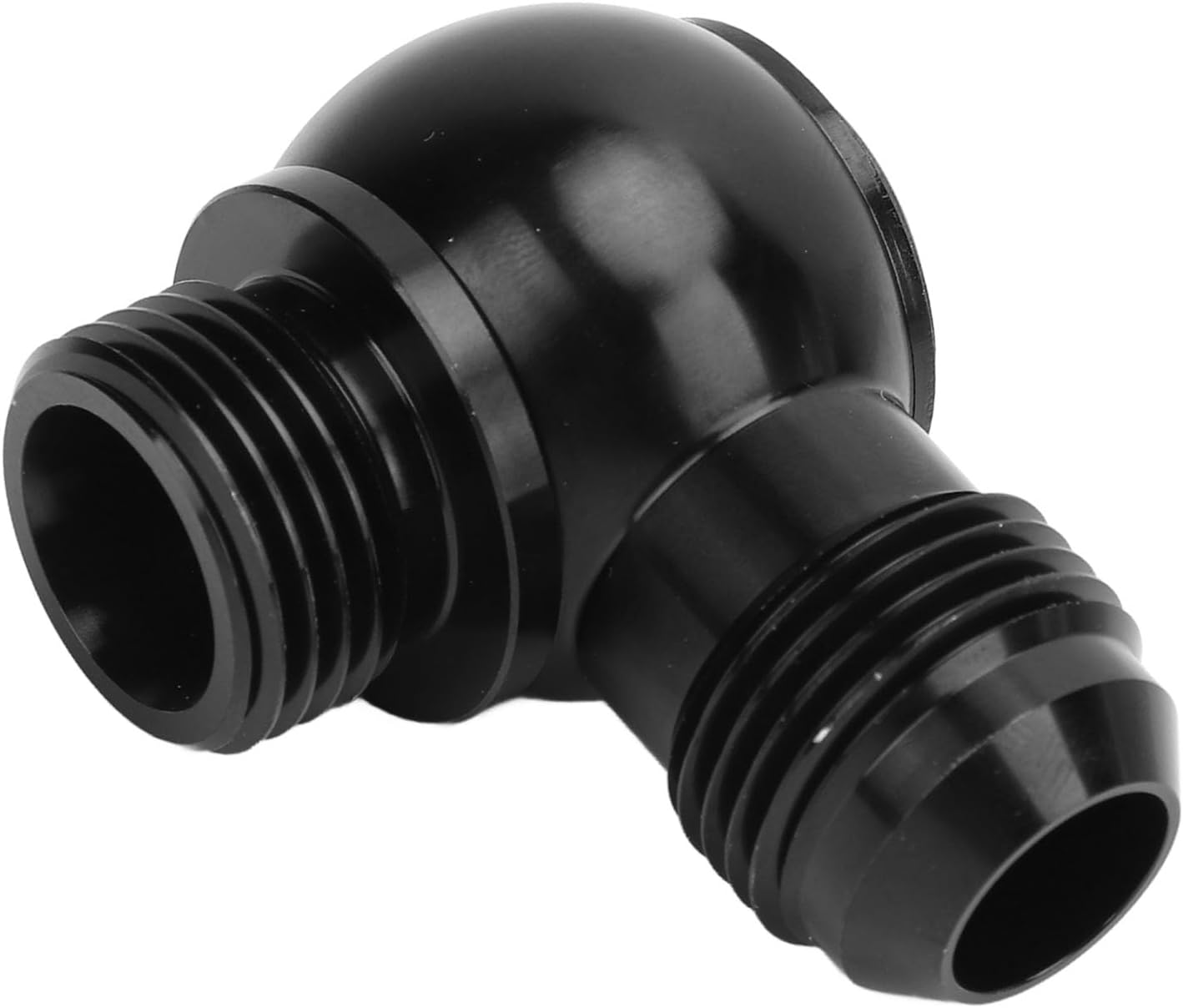 AN-10 to 1/2in NPT Banjo Adapter Fitting Aluminum Alloy Black High Load Capacity Banjo Adapter