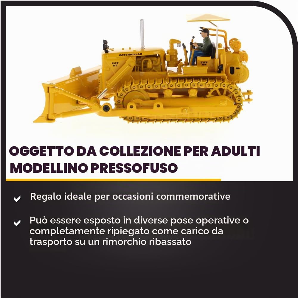 Diecast Masters 85577 - Trattore cingolato Cat D7C Vintage, scala 1:50, da 14 anni, in scatola di cartone, adatto ai collezionisti
