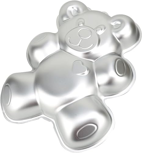 Miniatura 5 de Molde de aluminio para pastel de oso de 12.8 pulgadas, molde de aluminio 3D para hornear pasteles para cumpleaños, aniversario, fiesta, Navidad