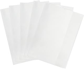 EXERZ A4 Exercise Book Cover 5pk Clear Water Resistant - Slip On Protective Jackets for Notebook, PVC Sleeve (A4 x 5)