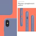 YATWIN Silicone Back Case for iPhone X/XS, Soft-Touch Phone Back Cover for Apple iPhone X/XS - Lavender Grey gallery image