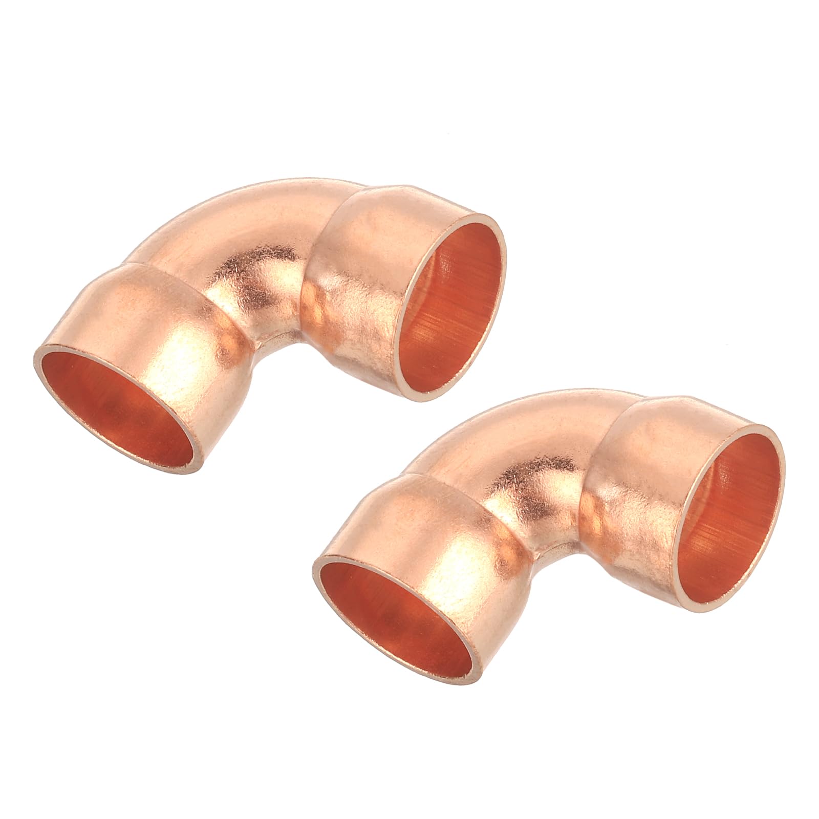 QUARKZMAN 2 pieces 15 mm copper pipe bend, press fitting copper with seals for drinking water and gas pipes