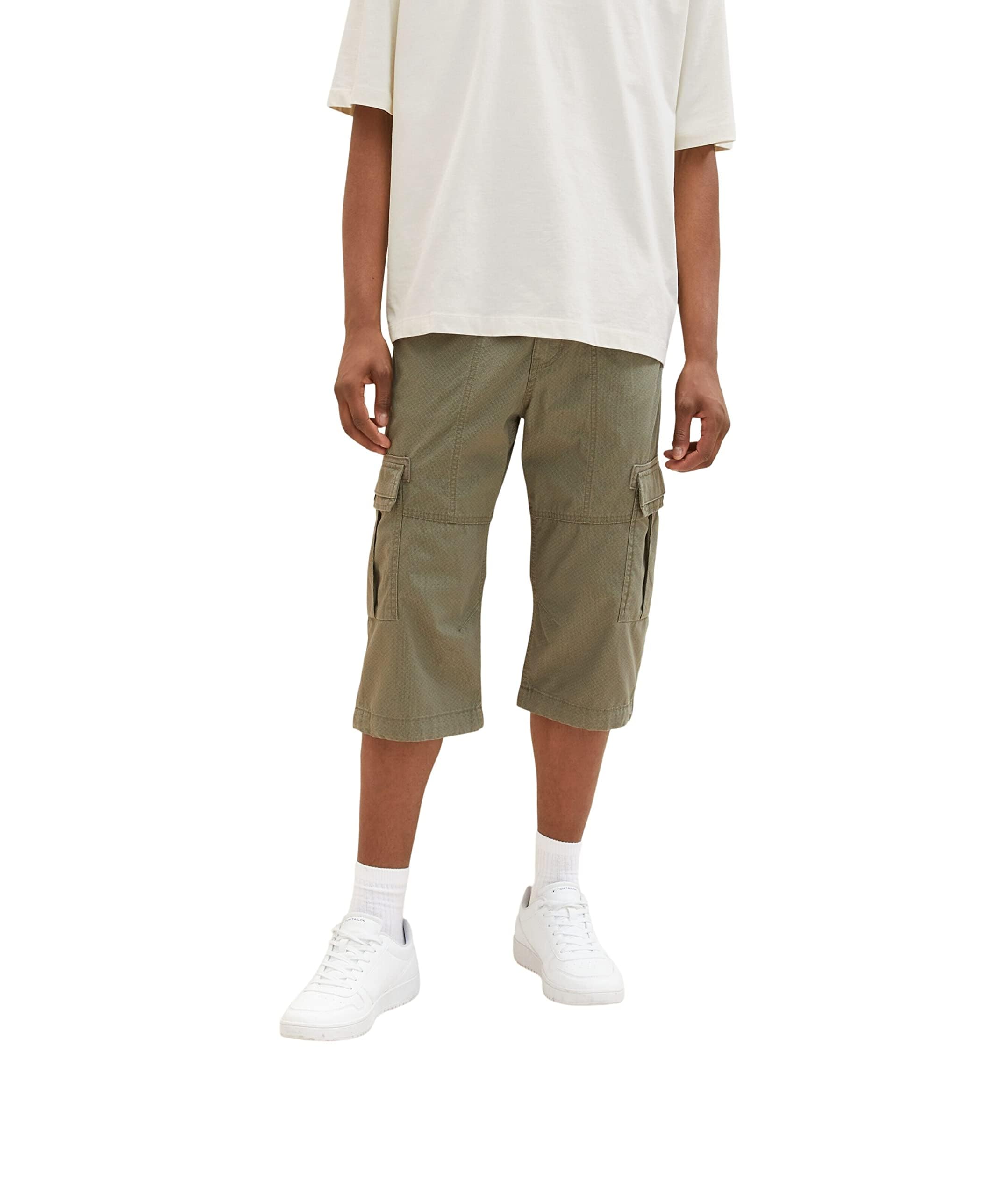 TOM TAILOR Herren Cargo Max Overknee Bermuda Shorts
