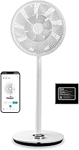 Duux Whisper Flex Blanc - Ventilateur silencieux sur pied - Ventilateur sur pied avec télécommande - Minuterie incluse 26 vitesses - Ventilateur AVEC batterie - Ideal pour chambre ou maison