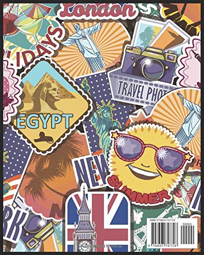 Blank Sticker Book: Sticker Album For Collecting Stickers For Kids, Album For Boys and Girls, Cute Travel Cover | 8x10 100 pages image 3
