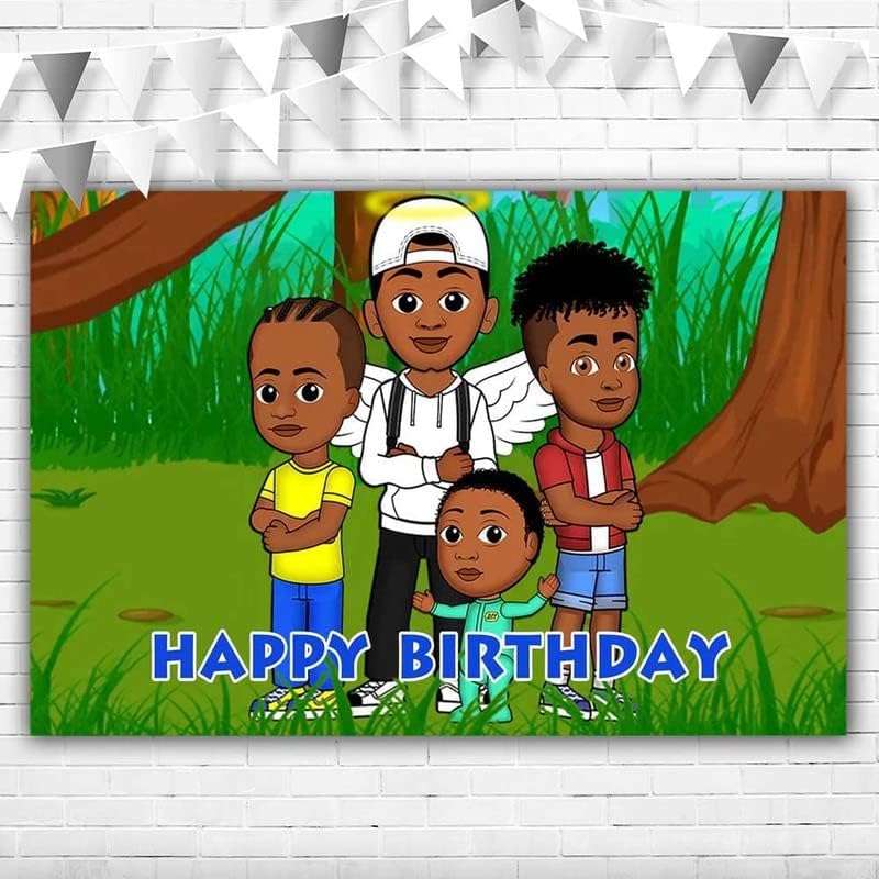 Jools tv Party Decorations for 1st Birthday Backdrop 5x3ft Happy Birthday Jools tv Party Background for Kids Vinyl African American Boy Birthday Backdrops Tablecloth