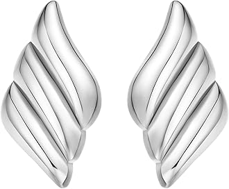 Geometric Rectangle Gold Plated Stud Earrings Irregular Hammered Chunky Statement Square Earrings for Women Trendy