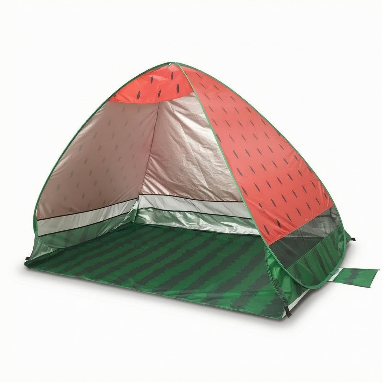 Dome Beach Tent Automatic Self Assembling Beachside Shelter Ventilated Tent for Families, Camping Watermelon-image-15