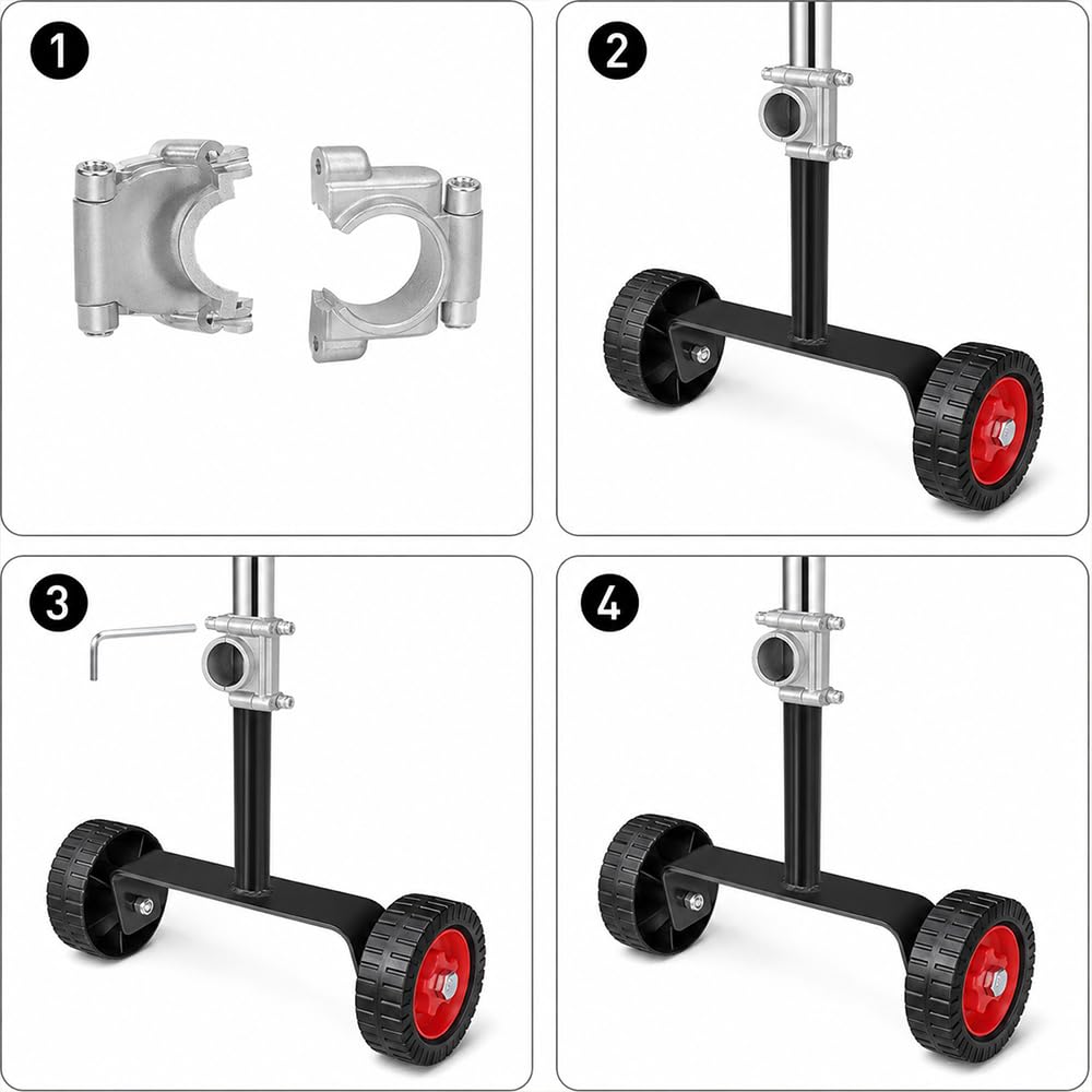 Roues Support Débroussailleuse pour STIHL FS 160 2016-2026, Accessoires Support À Deux Roues sur Support Auxiliaire Portable