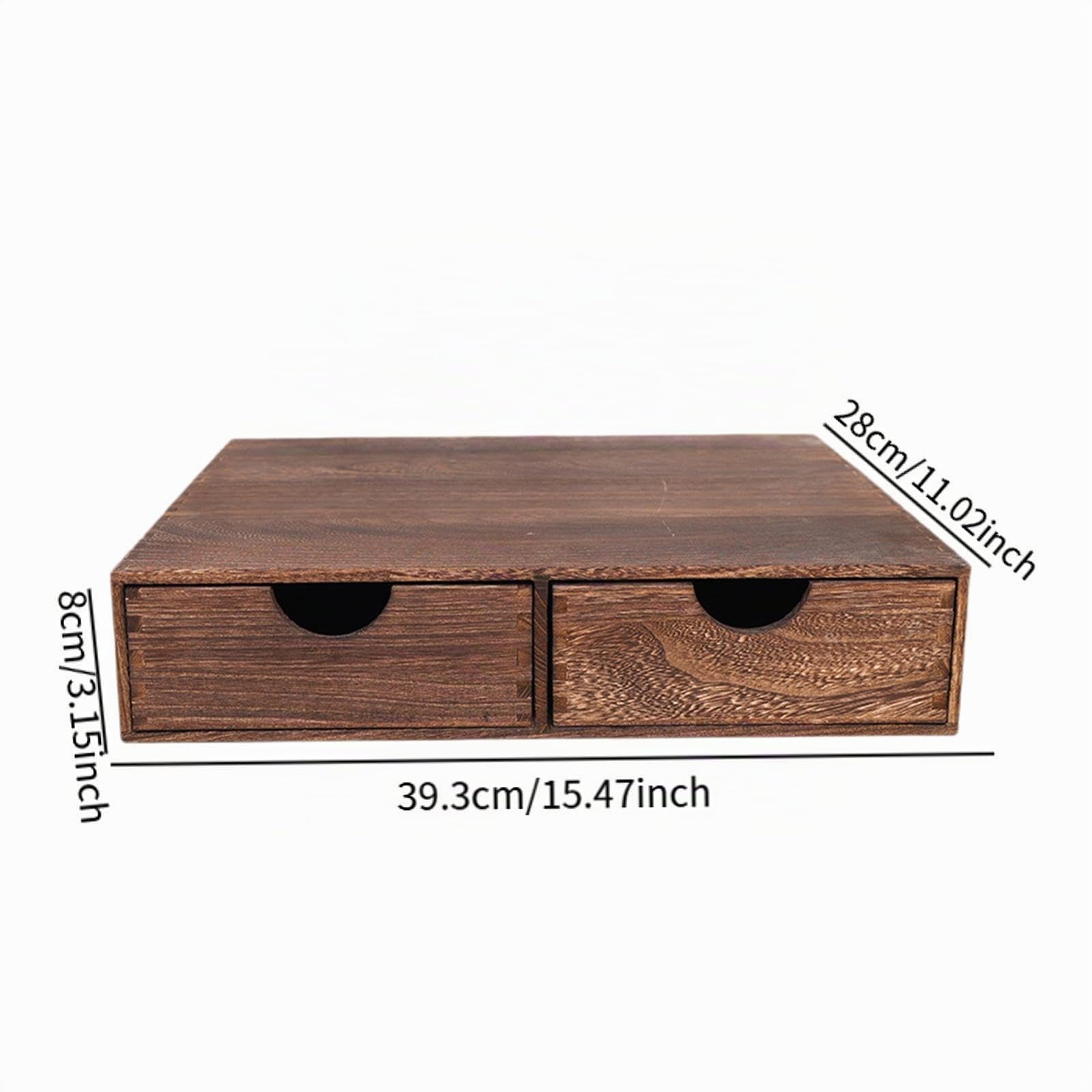 Organizer in Legno per Cialde di caffè con Due Scomparti, Ideale per Uso Domestico, Marrone