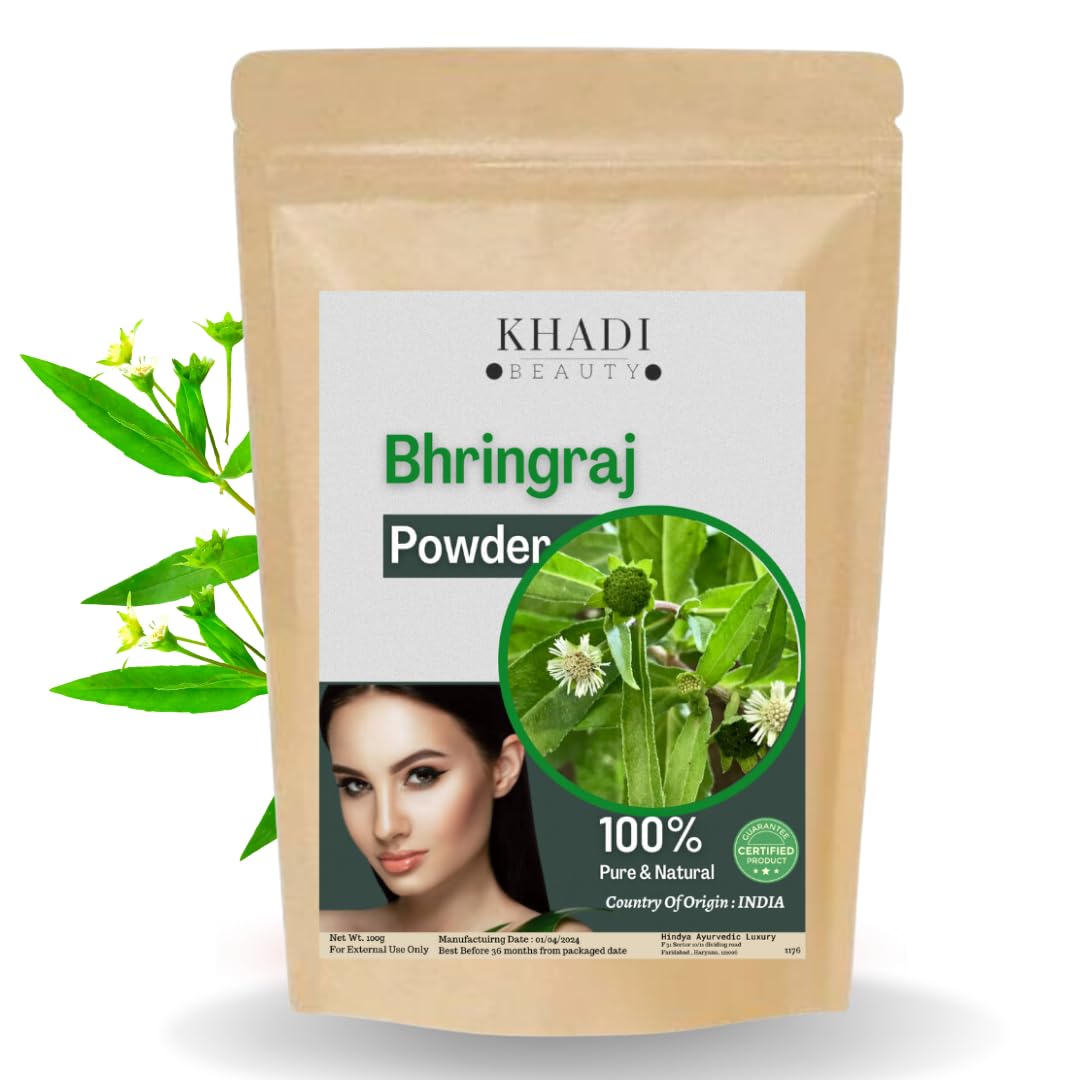 Bhringraj Powder for Skin, Hair & Weight Loss, 100% Natural 100g-image-0