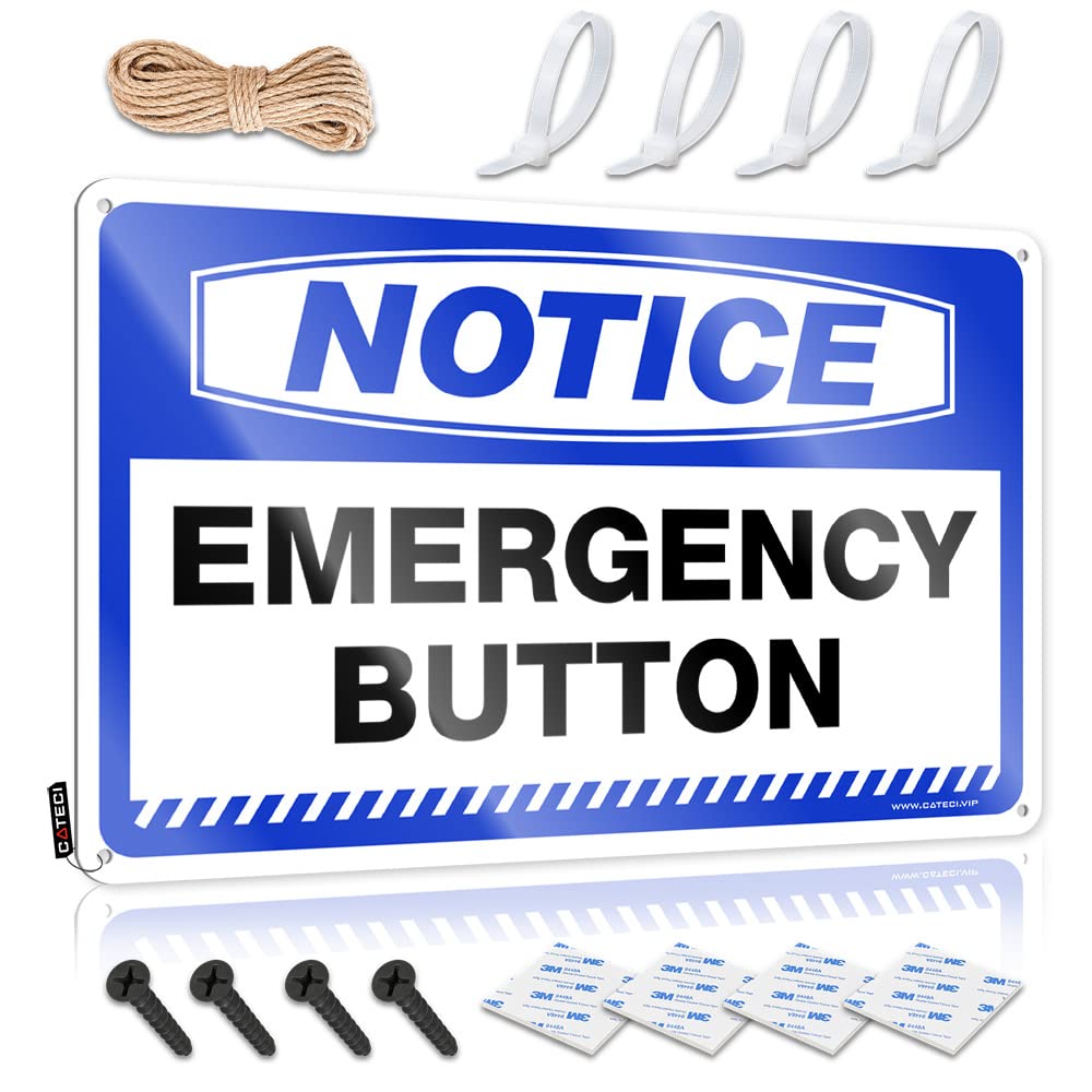 Bar Stuff For Man Cave Notice Emergency Button Tin Sign Metal Signs For Man Cave Funny Room Decor(30X40CM)