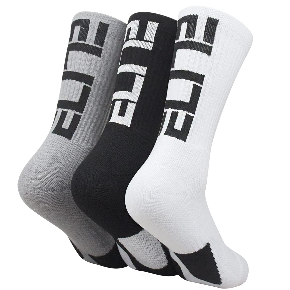 Elite Basketball Crew Socks for Men and Women, Cushion Performance Athletic Basketball Socks