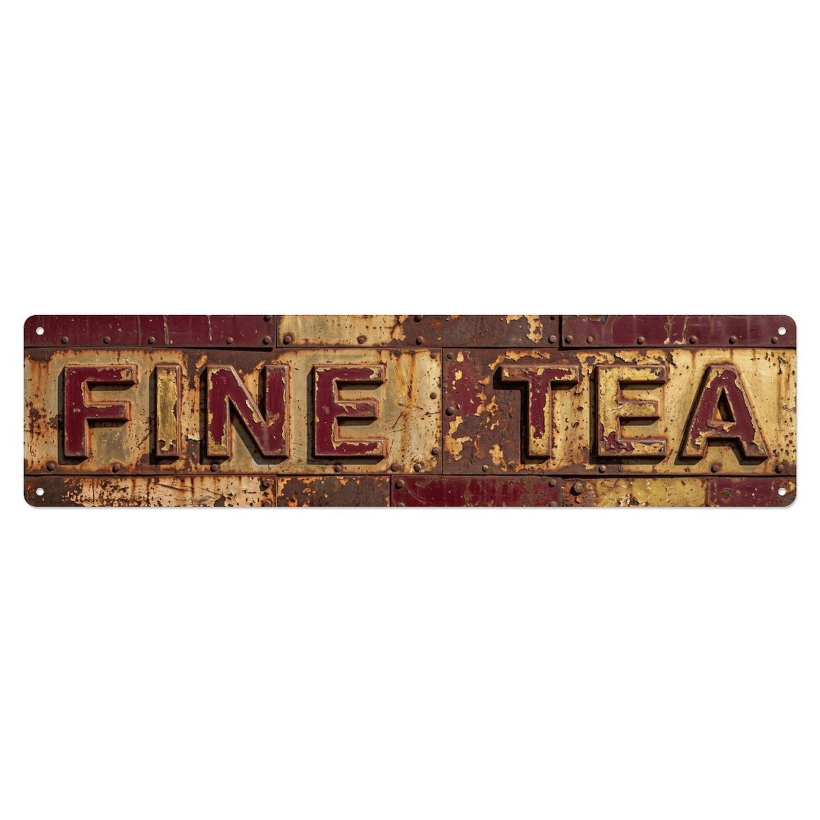Okahys 4X16inch(10X40cm) Fine Tea Retro Home Metal Tin Sign