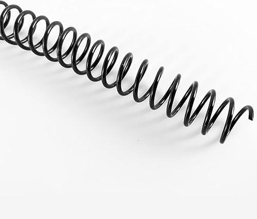 Miniatura 1 de TOTiyea Paquete de 100 bobinas de encuadernación en espiral de plástico, espirales de encuadernación de 0.472in, capacidad de 90 hojas, paso 41,