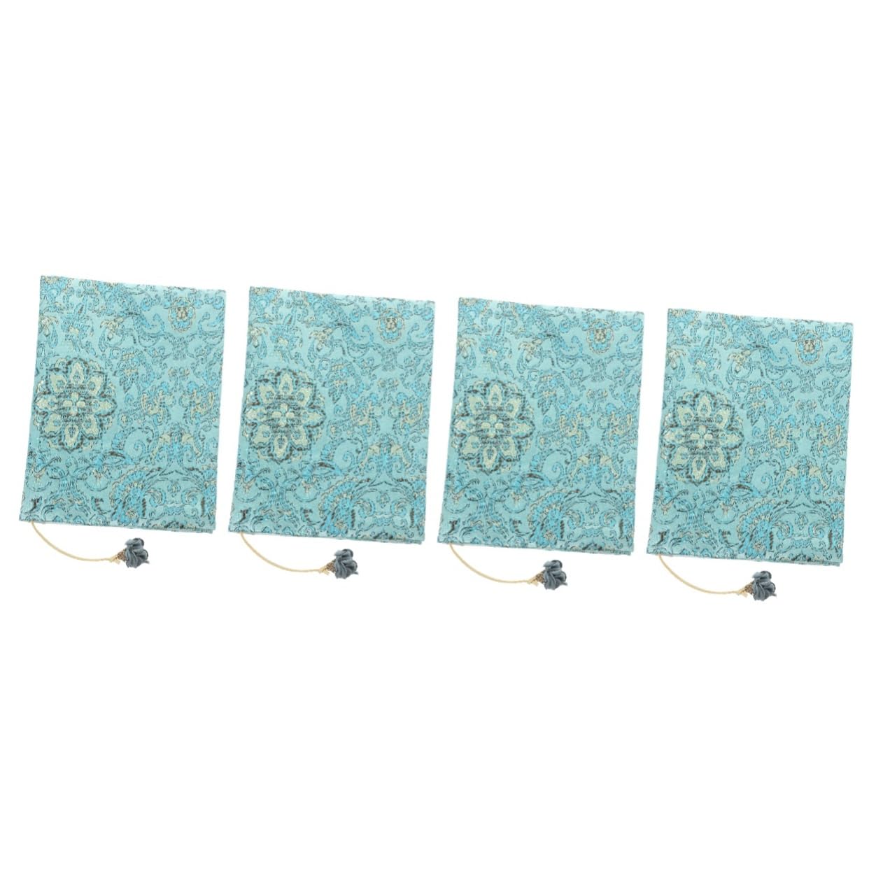 Operitacx 4 Pièces couvertures de livres en tissu livre d'affichage trousses en tissu decoration décoration pochette de couverture de lavable Light Green