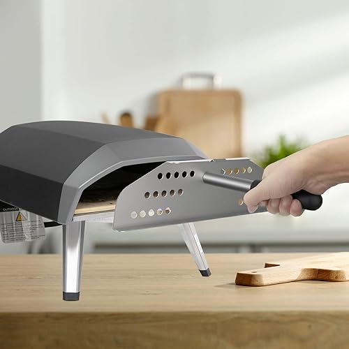 Miniatura 3 de Hornos de pizza con puerta para horno de pizza Ooni Koda de 12 gas, resistente al aire libre, protector contra el viento con mango y orificios de