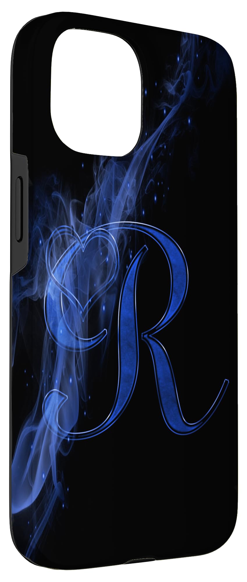 Amazon.com: iPhone 15 Smoke Heart Letter R Blue Fire Steam