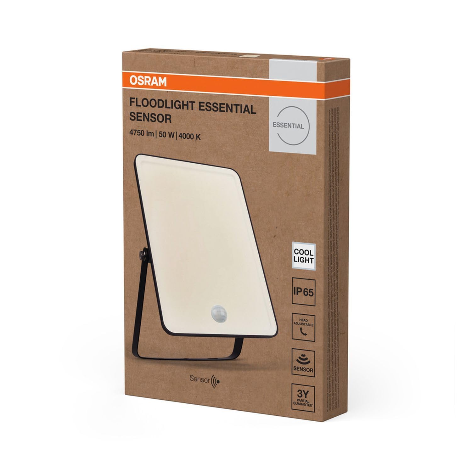 Licht-Erlebnisse LED Flutlicht mit Bewegungsmelder Aluminium Glas Schwarz 4000 K IP65 Außen schwenkbar Hauswand Hof Einfahrt L:16.1 cm Außenleuchte Terrasse