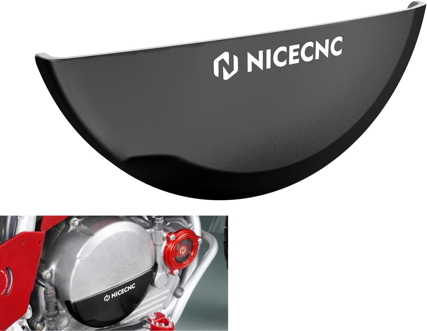 NICECNC Front Brake Caliper Guard & Clutch Guard Compatible with Honda XR650L 1993-2024