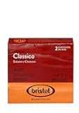 Bristot Classico Italian Breakfast Espresso – Intense & Creamy – 2-Pack 250 g Each – Medium Roast – For Moka, French Press & Pour Over – 1.1 lb – 500 g
