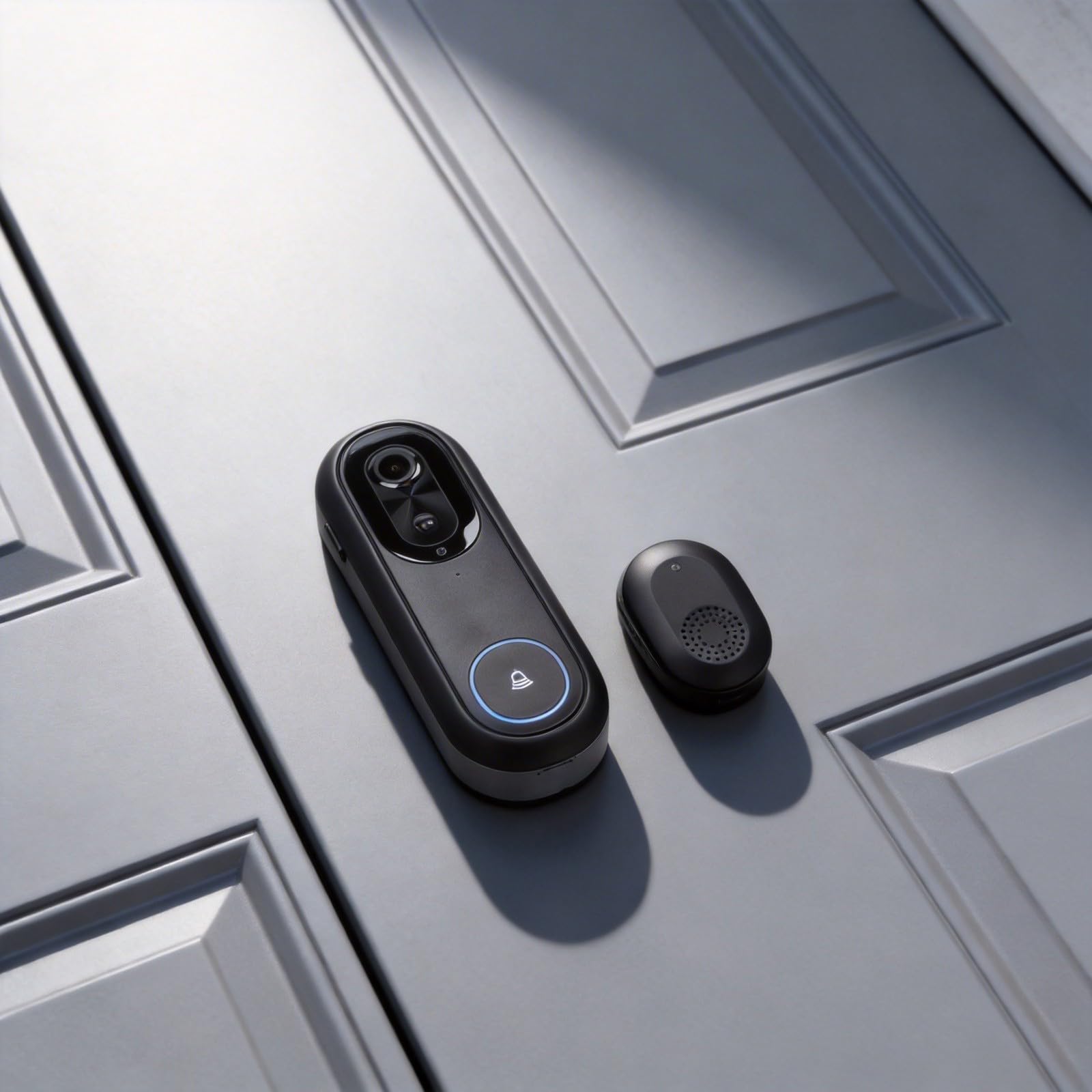 Timbre inalámbrico de video HD 1080P, IP65, seguridad para exteriores con aplicación Tuya de audio bidireccional, instalación, color negro
