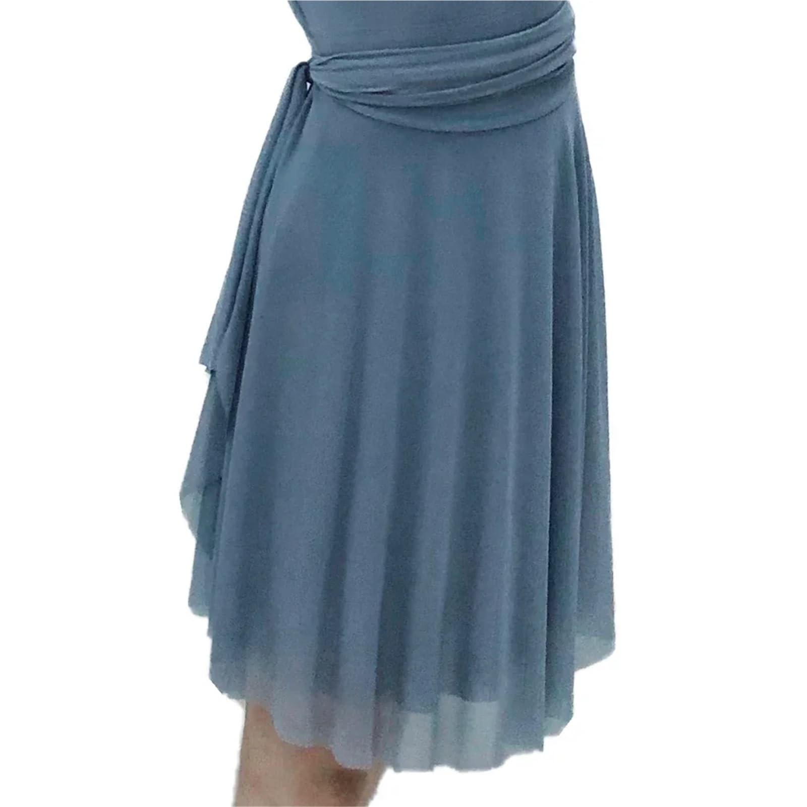 Faldas de Baile de Gasa, Falda Cruzada de Ballet Malla con Cordones Multicolor 50-60 cm Mujer(Brown,60)