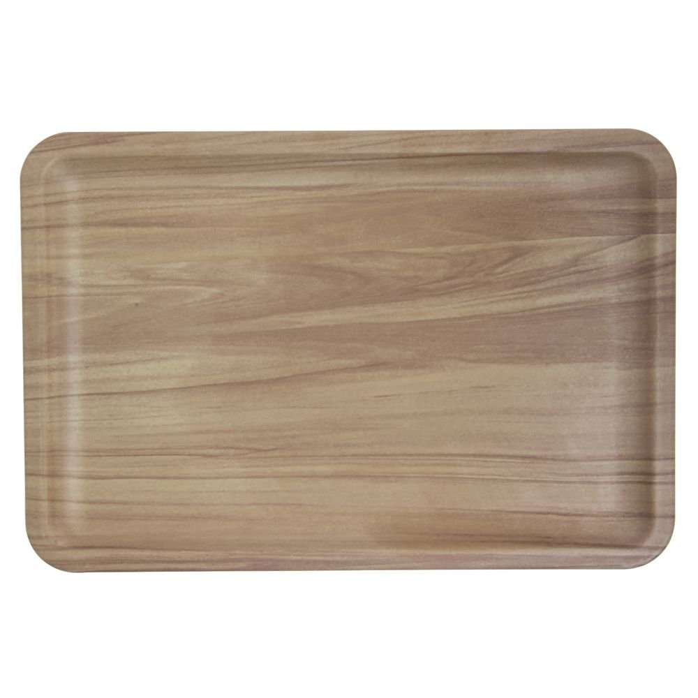 Serving Platter with Butcher Block Finish - 13 1/2 L x 9 1/8 W by HUBERT – 13.5" x 9.1" x 0.9", Melamine, Butcher Block, Model M1351-BUTCHER